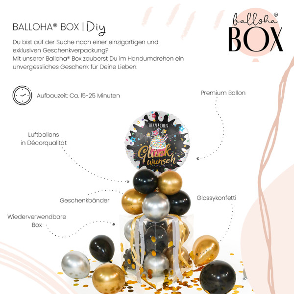 Balloha Geschenkbox DIY Herzlichen Glückwunsch Cupcake XL 3