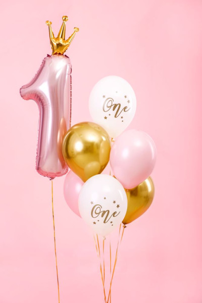 50 balonów lateksowych 1. urodziny 30cm