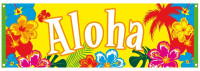 Großes Aloha Hawaii Banner 74 x 220cm