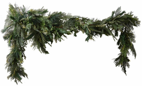 1 sosnowo-cyprysowa girlanda świąteczna 3m