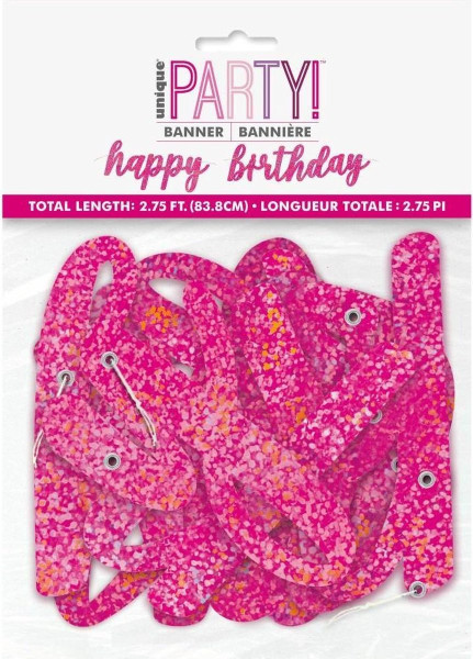 Geburtstags-Girlande Pink Birthday 84cm 2