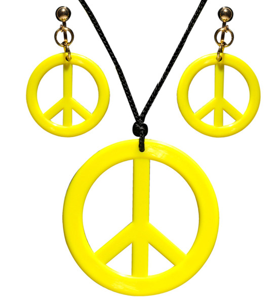 Hippie Peace Schuckset in Gelb 3