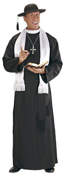 Black clerical priest costume