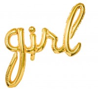 Palloncino Girl oro metallizzato 77 x 70 cm