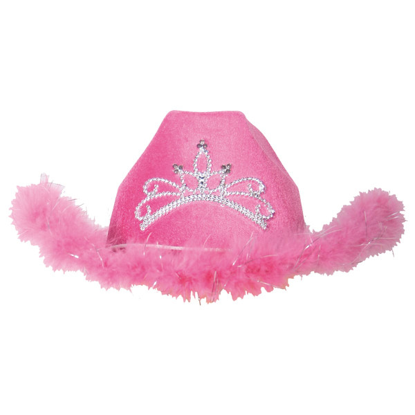 Pink cowboy princess hat