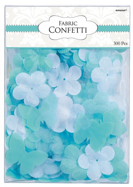 Flowers & butterfly sprinkle decoration aquamarine