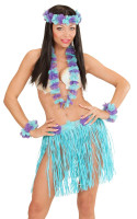 Vorschau: Blaues Hawaii Girl Kostüm Set