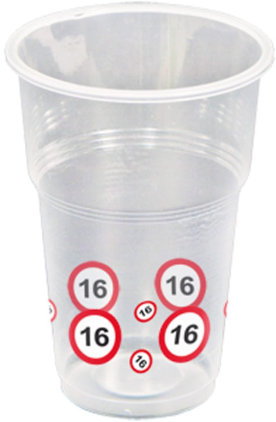 10 traffic sign 16 cups 350ml