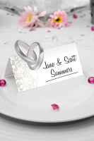 36 place cards wedding rings