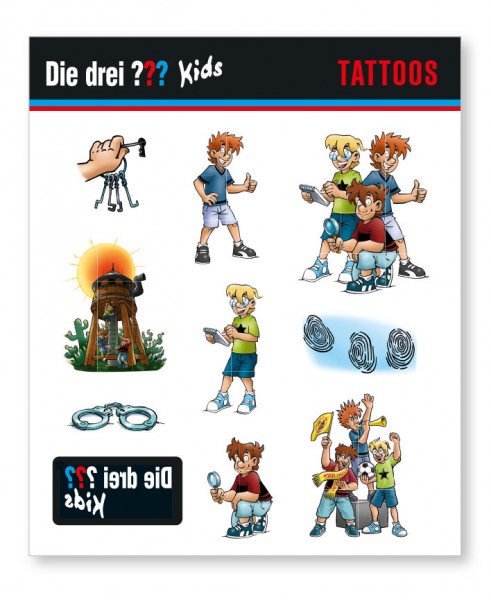 De tre frågetecken för barn-tatueringar