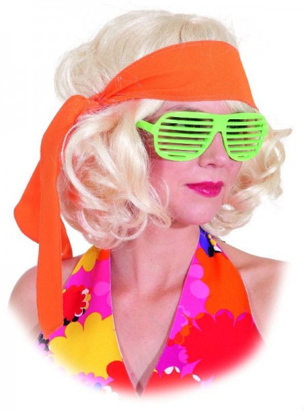 Orange neon hippie headband