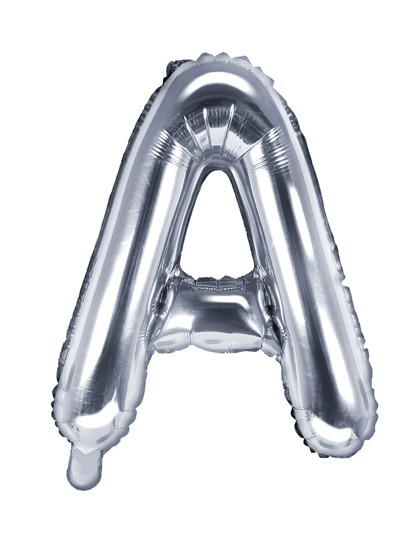 Folieballon A zilver 35 cm