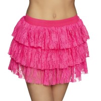 Oversigt: Pink, ruffled nederdel Bonnie
