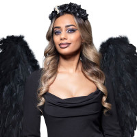 Widok: Czarne skrzydła anioła Miri 65x65cm