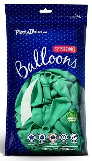 50 palloncini con stelle per feste, menta 27 cm 2