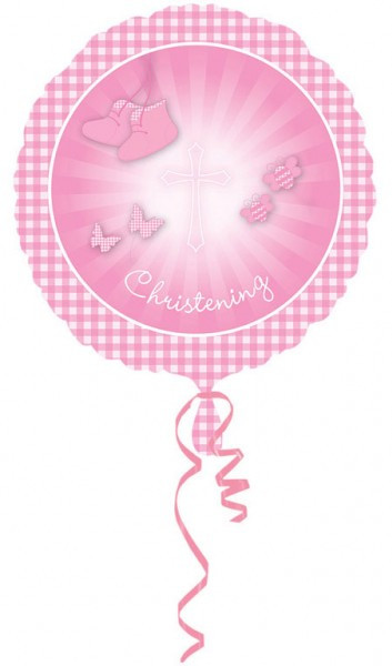Pink dåb velsignelse folie ballon 45cm