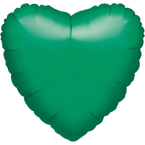 Mørkegrøn hjerteballon 43cm