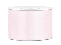 25m satin ribbon powder pink 5cm wide