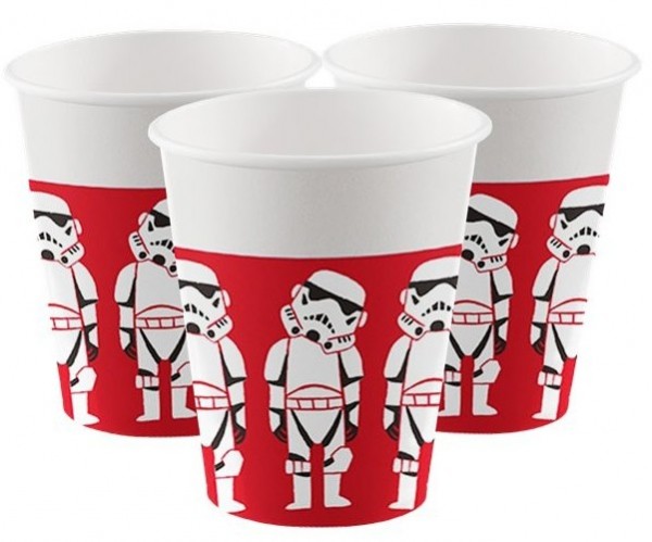 8 vasos de papel de dibujos animados de Star Wars 200ml