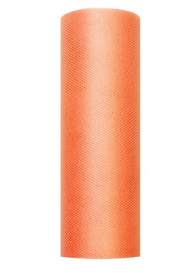 Tulle fabric Luna orange 9m x 15cm
