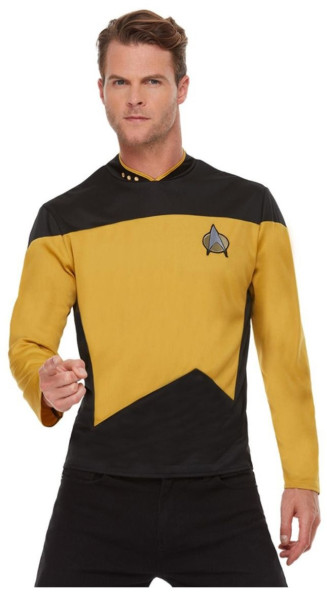 Star Trek next generation uniform shirt voor heren geel