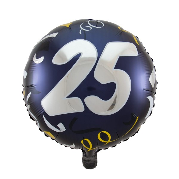 Ballon aluminium 25 Bday bleu foncé
