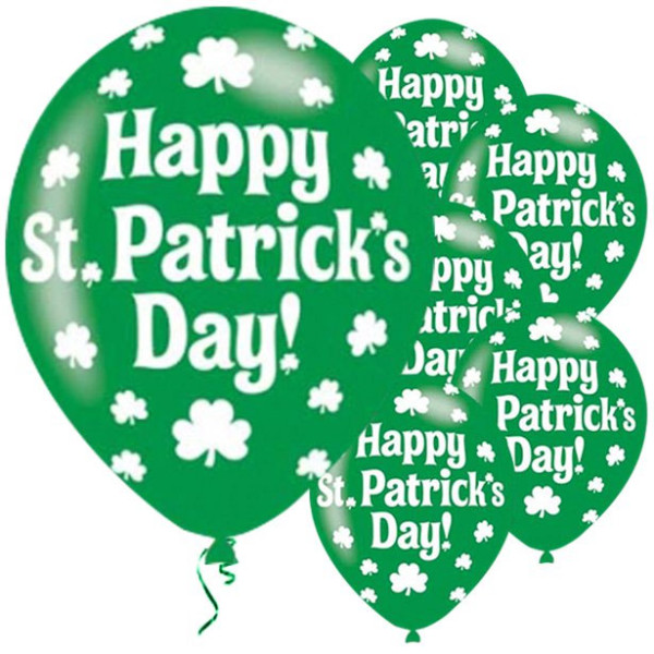 6 balonów lateksowych Happy St. Patrick Day