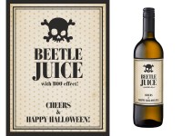 Vorschau: 10 Flaschen-Etiketten Beetle juice 9,5 x 12,5cm