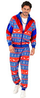Preview: Christmas jogging suit red-blue unisex