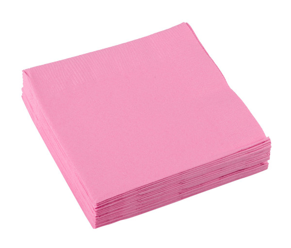 20 serviettes Mila rose clair 25cm
