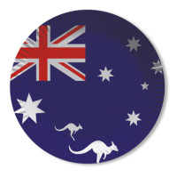 8 piatti di carta Down Under Australia 23 cm