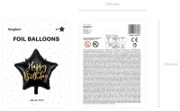 Aperçu: Ballon aluminium anniversaire noir mat 40cm
