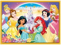 Oversigt: 4 i 1 puslespil Disney-prinsesser
