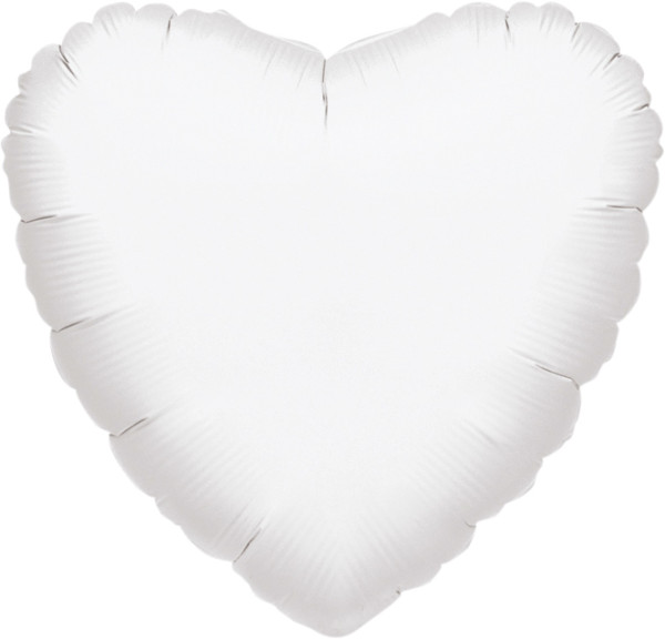 Balon serce w kolorze białym 46cm