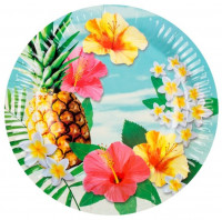6 platos de fiesta Hawaii 23 cm