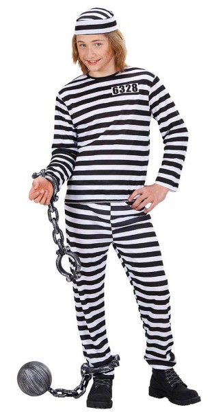 Costume bambino prigioniero a strisce piccole 2