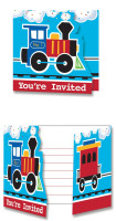 8 Lokomotive Tuff Tuff invitation cards