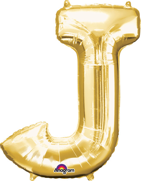 Folieballon brief goud 83cm