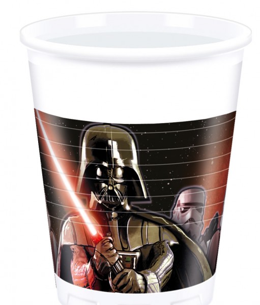 Bicchieri da 8 spade laser Star Wars 200 ml