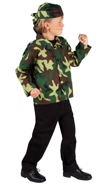 Costume enfant camouflage militaire
