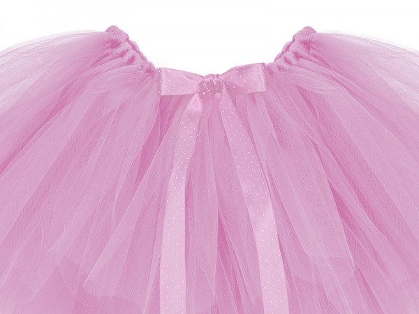 Tutu kjol med rosett i rosa 34cm 2