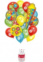 Back to school helium bottle with balloons