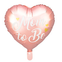 Vorschau: Rosa Mom to be Herzballon 45cm