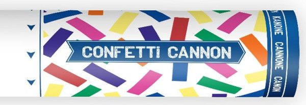 Cañón de confeti de colores Carnaval 20cm