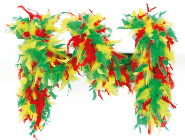 Farverig papegøje fjer boa 180cm