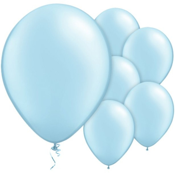 100 Eisblaue Luftballons Passion 28cm