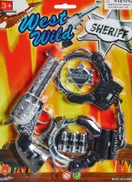 Vista previa: Conjunto de accesorios de disfraz de sheriff de 4 piezas