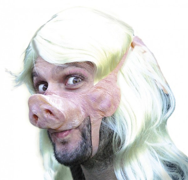 Schweinemotiv Latex Maske Für Erwachsene