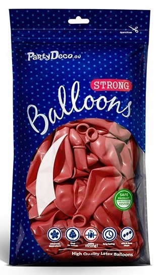 100 Partystar metallic Ballons rot 23cm 2