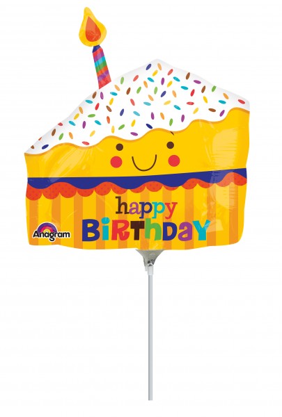Stabballon Happy Cake Geburtstagsgrüße 2